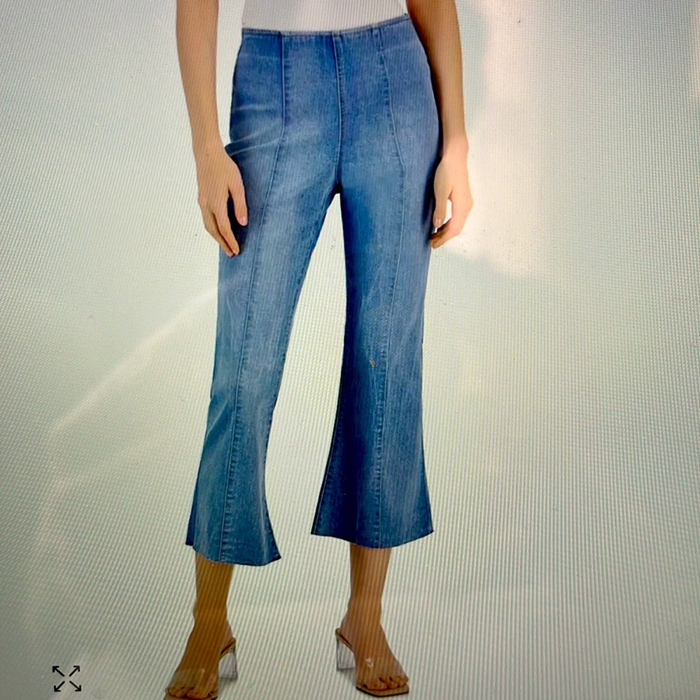 I.N.C high rise flare cropped jeans